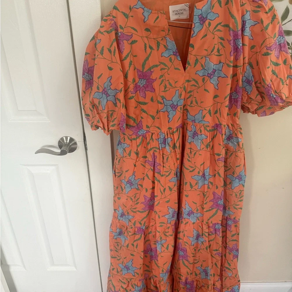 Tuckernuck Orange Floral Midi Dress - Picture 1 of 1